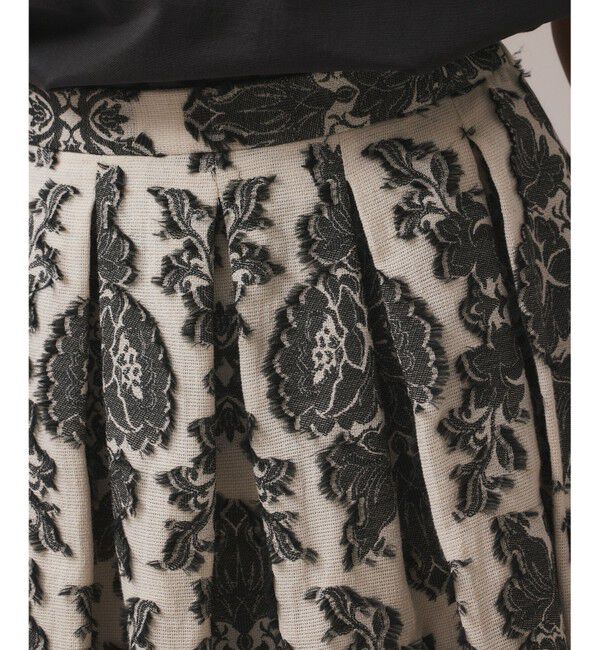 GRACE CONTINENTAL「ダマスクジャガードタックスカート」|スカート|