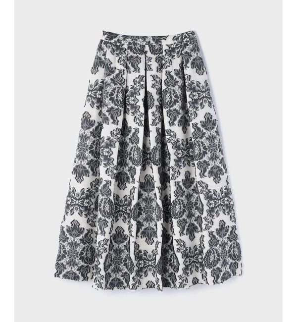 GRACE CONTINENTAL「ダマスクジャガードタックスカート」|スカート|