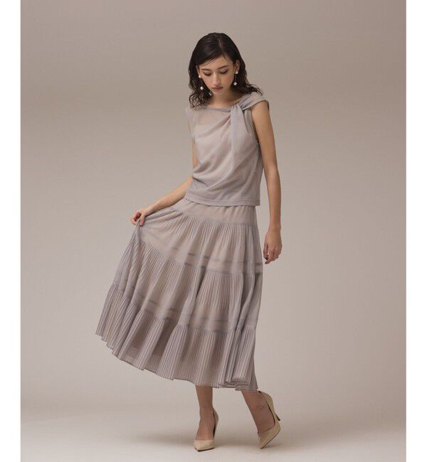 GRACE CONTINENTAL「プリーツティアードスカート」|スカート|