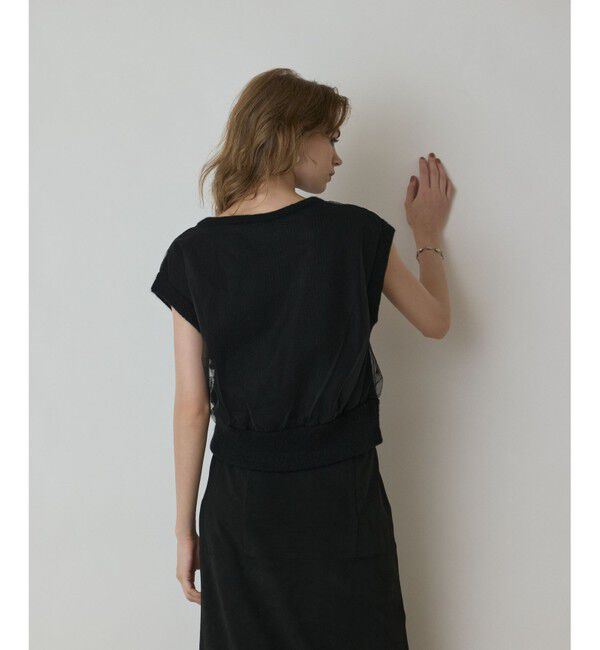 GRACE CONTINENTAL「チュール刺繍ニットトップ」|その他|