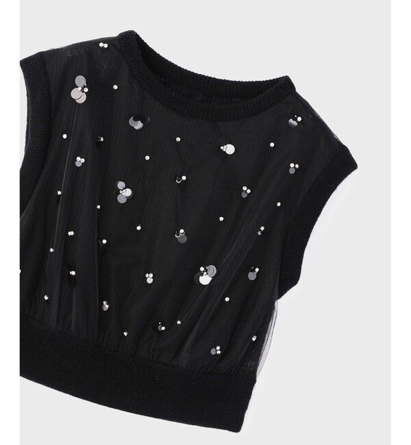 GRACE CONTINENTAL「チュール刺繍ニットトップ」|その他|