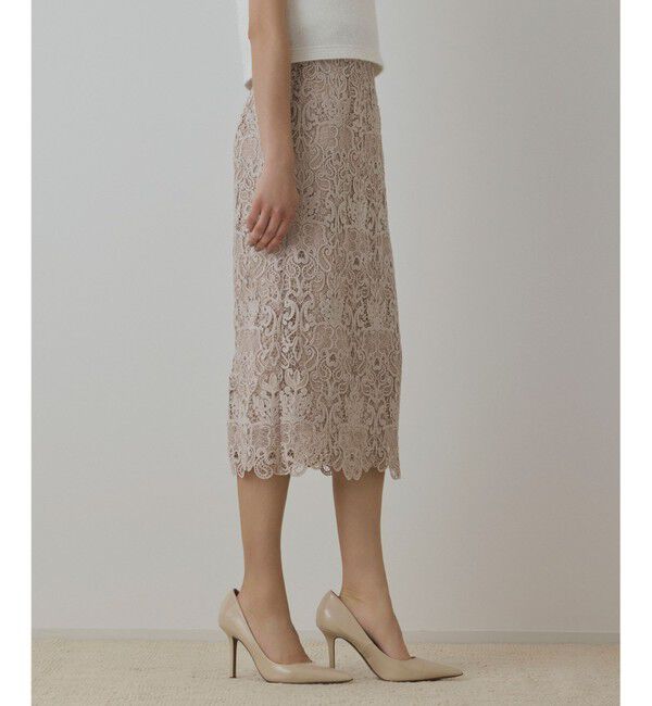 GRACE CONTINENTAL「レ－スタイトスカート」|スカート|ベージュ