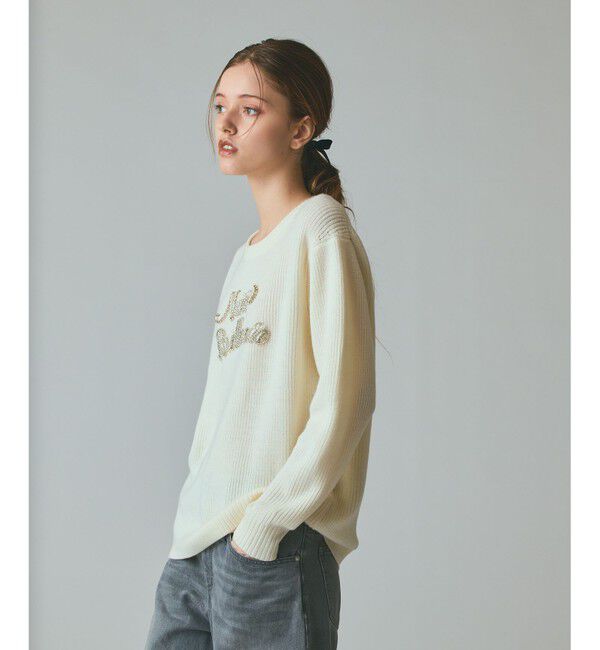 Grace Class「ビジューロゴニットトップ」|ニット・セーター|