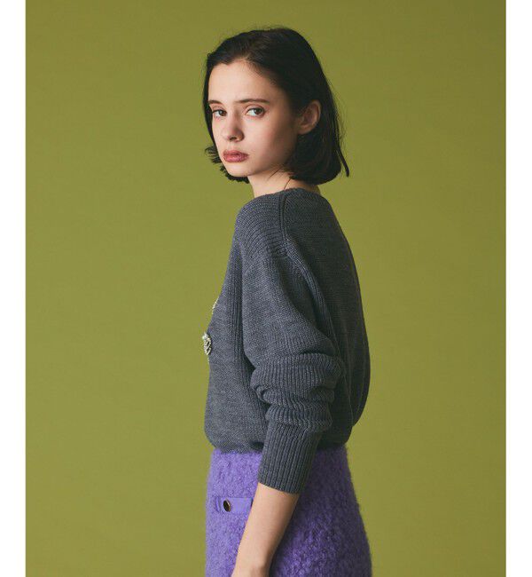 Grace Class「ビジューロゴニットトップ」|ニット・セーター|