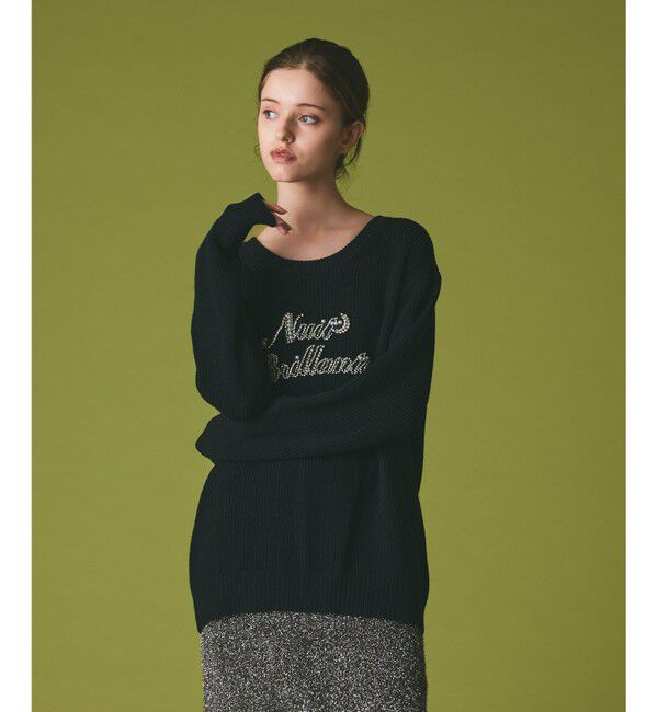 Grace Class「ビジューロゴニットトップ」|ニット・セーター|