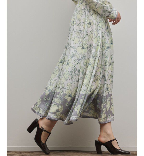 GRACE CONTINENTAL「フルーツフラワープリントスカート」|スカート|