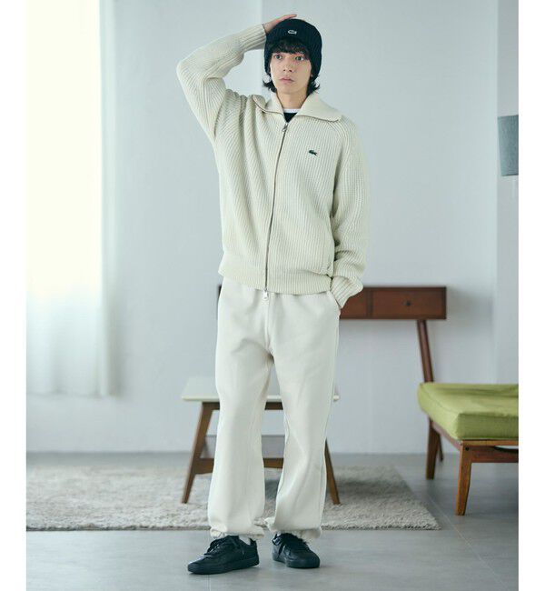 LACOSTE「ミドルゲージハイネックジップウールセーター / ドライバーズニット」|ニット・セーター|