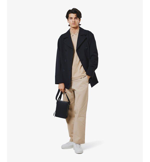 LACOSTE「3レイヤー鹿の子Pコート」|ピーコート|