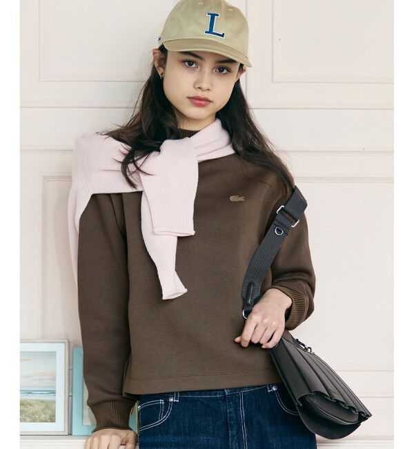 LACOSTE「ダンボールニット ハイネックプルオーバースウェット」|スウェット・ジャージ|