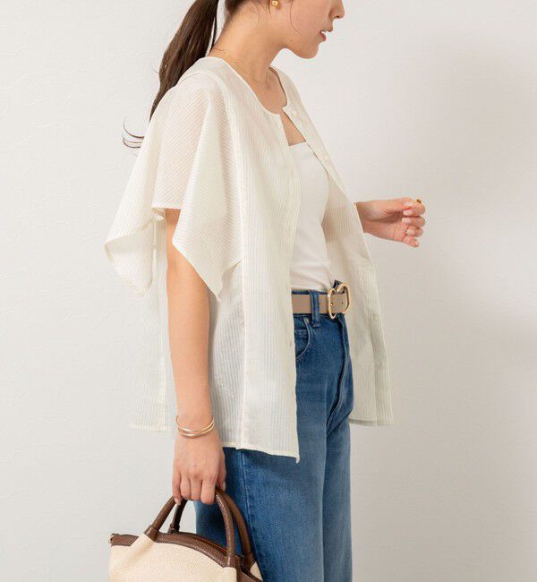 NOLLEY'S「袖フリル2WAYブラウス」|シャツ・ブラウス|オフホワイト