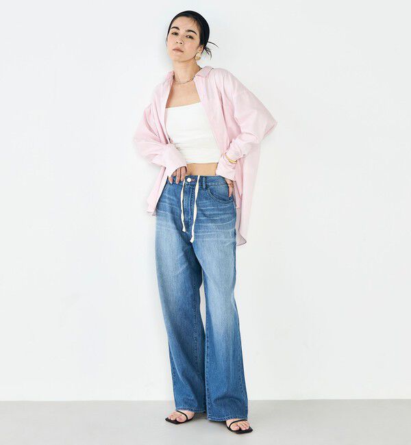 Rie Miller「【RM denim】リネン混ひも付きリラックスパンツ」|その他|