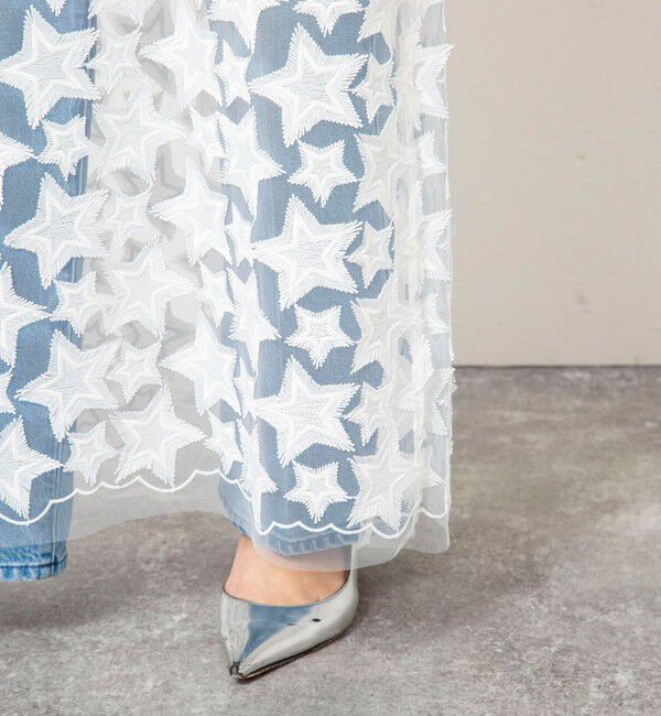 Rie Miller「45th limited editionウォッシャブルスターフリンジキャミワンピース」|ワンピース|