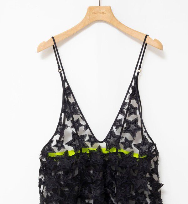 Rie Miller「45th limited editionウォッシャブルスターフリンジキャミワンピース」|ワンピース|