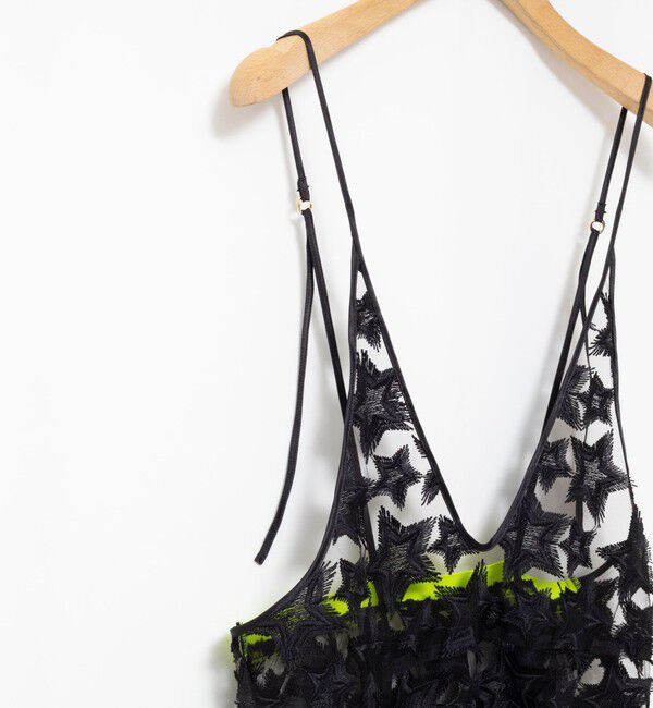 Rie Miller「45th limited editionウォッシャブルスターフリンジキャミワンピース」|ワンピース|