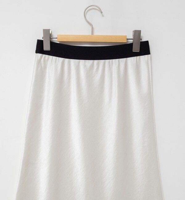 NOLLEY'S「ウォッシャブルサテンナロースカート」|フレア|