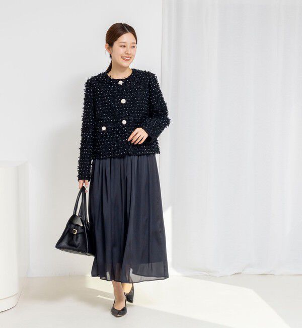 NOLLEY'S「ウォッシャブルサテン楊柳ギャザースカート」|スカート|