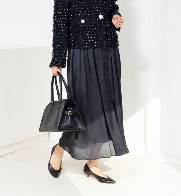 NOLLEY'S「ウォッシャブルサテン楊柳ギャザースカート」|スカート|