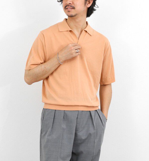 NOLLEY'S goodman「強撚シルクコットン 成型スキッパーニットポロ 26SS / ウォッシャブル」|ニット・セーター|