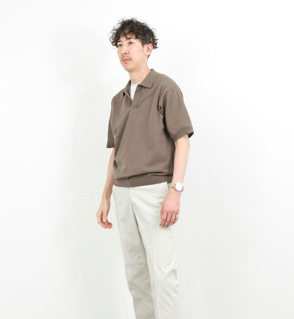 NOLLEY'S goodman「強撚シルクコットン 成型スキッパーニットポロ 26SS / ウォッシャブル」|ニット・セーター|