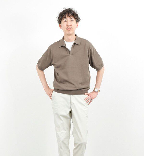 NOLLEY'S goodman「強撚シルクコットン 成型スキッパーニットポロ 26SS / ウォッシャブル」|ニット・セーター|