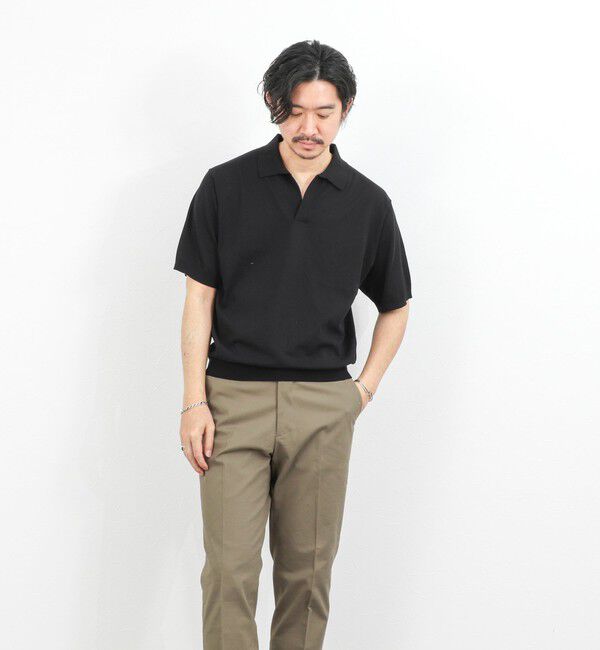 NOLLEY'S goodman「強撚シルクコットン 成型スキッパーニットポロ 26SS / ウォッシャブル」|ニット・セーター|
