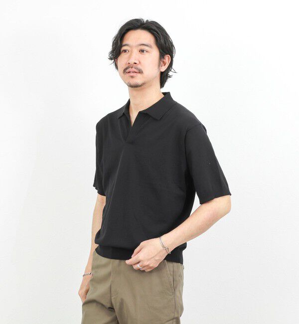 NOLLEY'S goodman「強撚シルクコットン 成型スキッパーニットポロ 26SS / ウォッシャブル」|ニット・セーター|