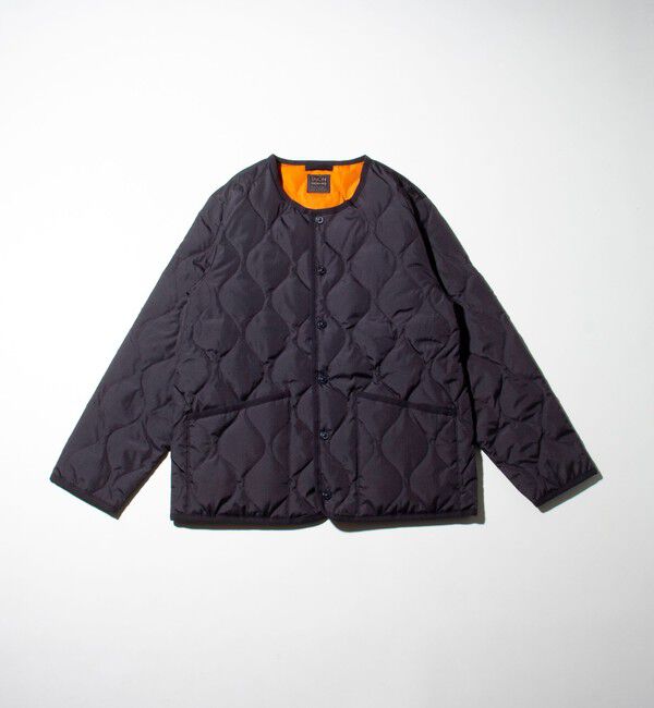 GLOSTER「【TAION/タイオン】GLOSTER別注 ミリタリーライナージャケット ノーカラーMA-1 M65」|ダウン|ブラック