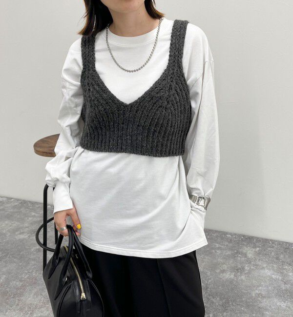 fredy emue「ニットビスチェ」|ニット・セーター|チャコールグレー