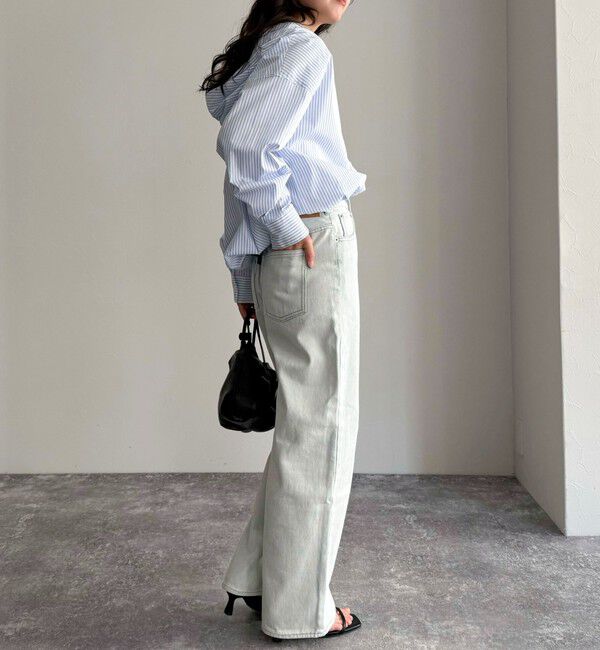 fredy emue「ストライプフーディーシャツ」|シャツ・ブラウス|