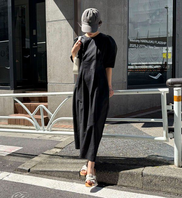 fredy emue「コットンリップルウエストシェイプワンピース」|ワンピース|