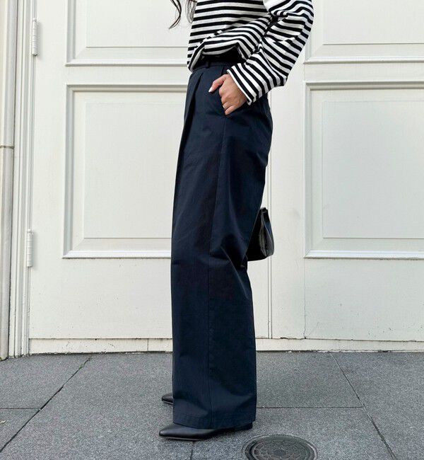 fredy emue「【低身長サイズ34有り】チノタックパンツ」|チノ|