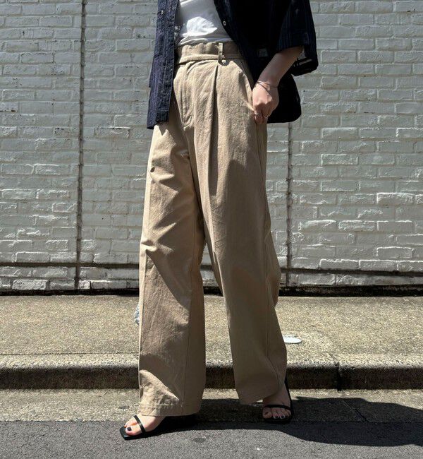 fredy emue「【低身長サイズ34有り】チノタックパンツ」|チノ|