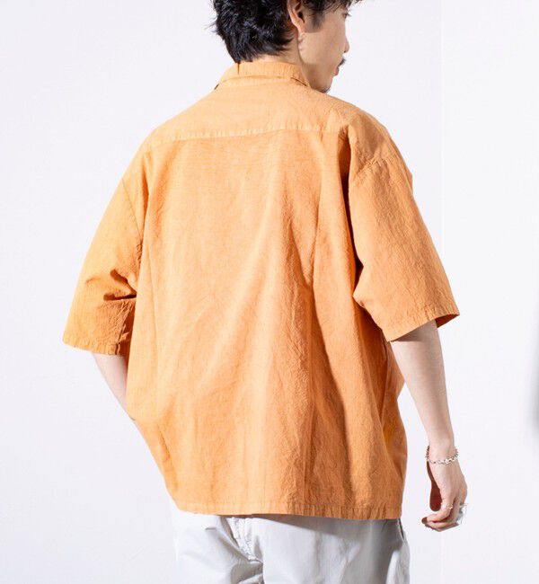 GLOSTER「【GLOSTER/グロスター】コットンピグメントショーツスリーブシャツ オーバーシャツ」|シャツ・ブラウス|