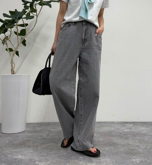 fredy emue「ブリーチデニム５ポケイージーパンツ」|デニム|