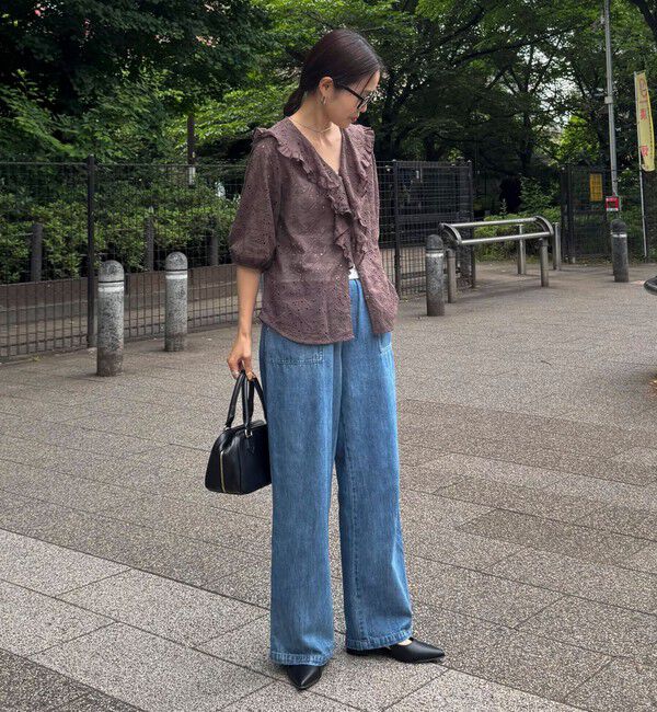 fredy emue「レースフリルカラーブラウス」|シャツ・ブラウス|