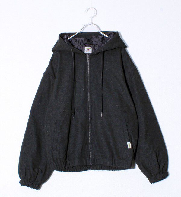 FREDY MAC「【FREDYMAC/フレディマック】ダック薄中綿フードブルゾン」|ブルゾン・スタジャン|ブラック
