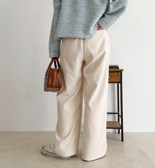fredy emue「シルキーウォームセミワイドイージーパンツ」|チノ|