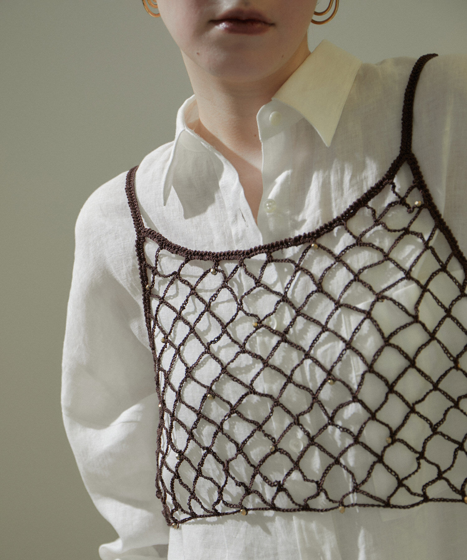 SALON adam et rope'「ビーズかぎ針キャミソール」|キャミソール|