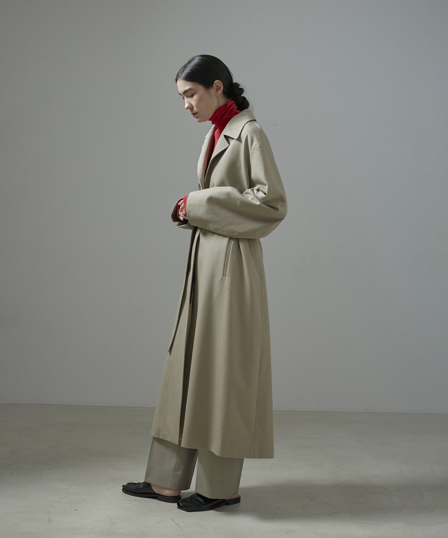 SALON adam et rope'「VISTO WOOL GABA スタンドカラーコート」|ステンカラーコート|