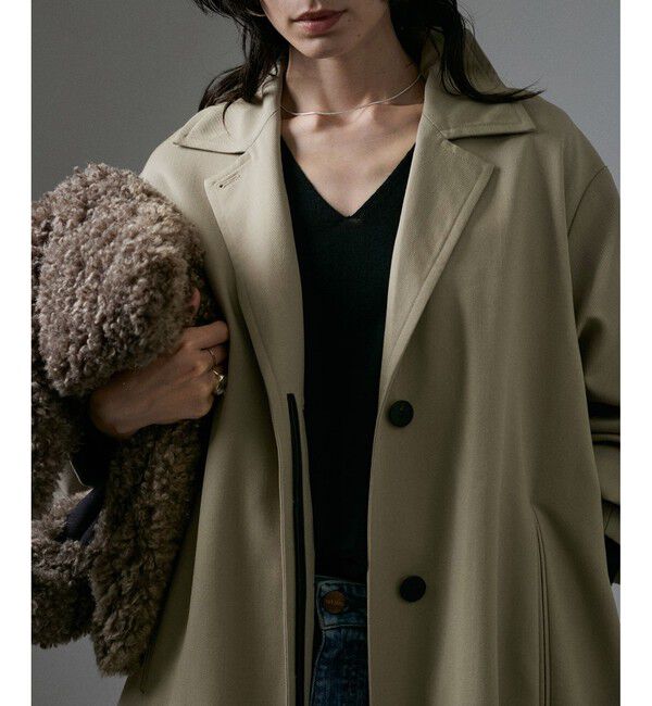 SALON adam et rope'「VISTO WOOL GABA スタンドカラーコート」|ステンカラーコート|