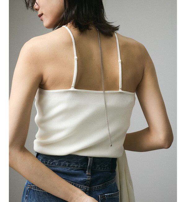 SALON adam et rope'「【セットアップ対応】キュプラコットンリブクロスキャミソール」|キャミソール|