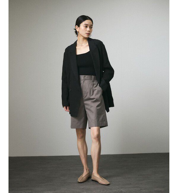 SALON adam et rope'「【セットアップ対応】キュプラコットンリブクロスキャミソール」|キャミソール|