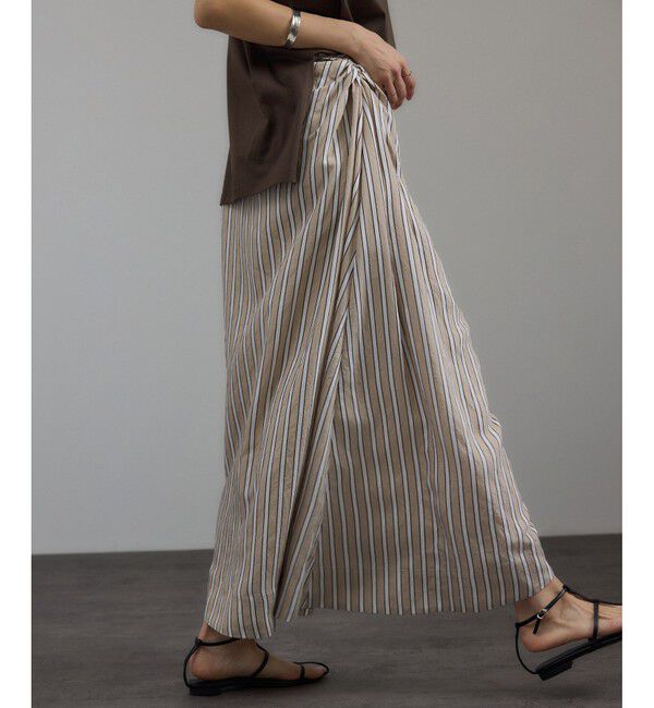 SALON adam et rope'「ストライプアシンメトリーロングスカート」|スカート|