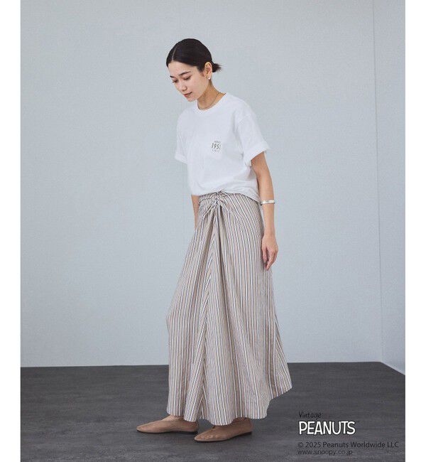 SALON adam et rope'「ストライプアシンメトリーロングスカート」|スカート|