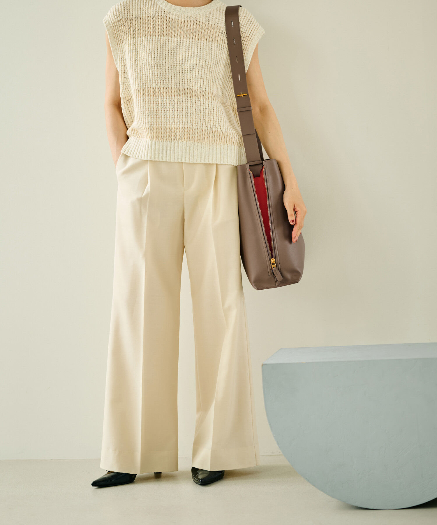 E'POR「【A4対応】【通勤】【E'POR】Y BAG Shoulder Large（サイドジップショルダーバッグ）【WEB限定/一部店舗限」|ショルダー・メッセンジャー|