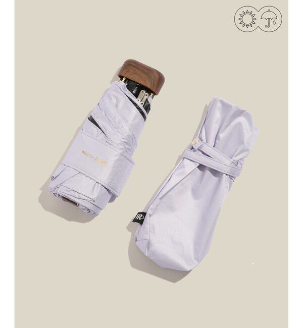 ROPE「マイクロコンパクト 折りたたみ傘【晴雨兼用】【遮光率100%】【UPF50＋】」|傘|ラベンダー(52)