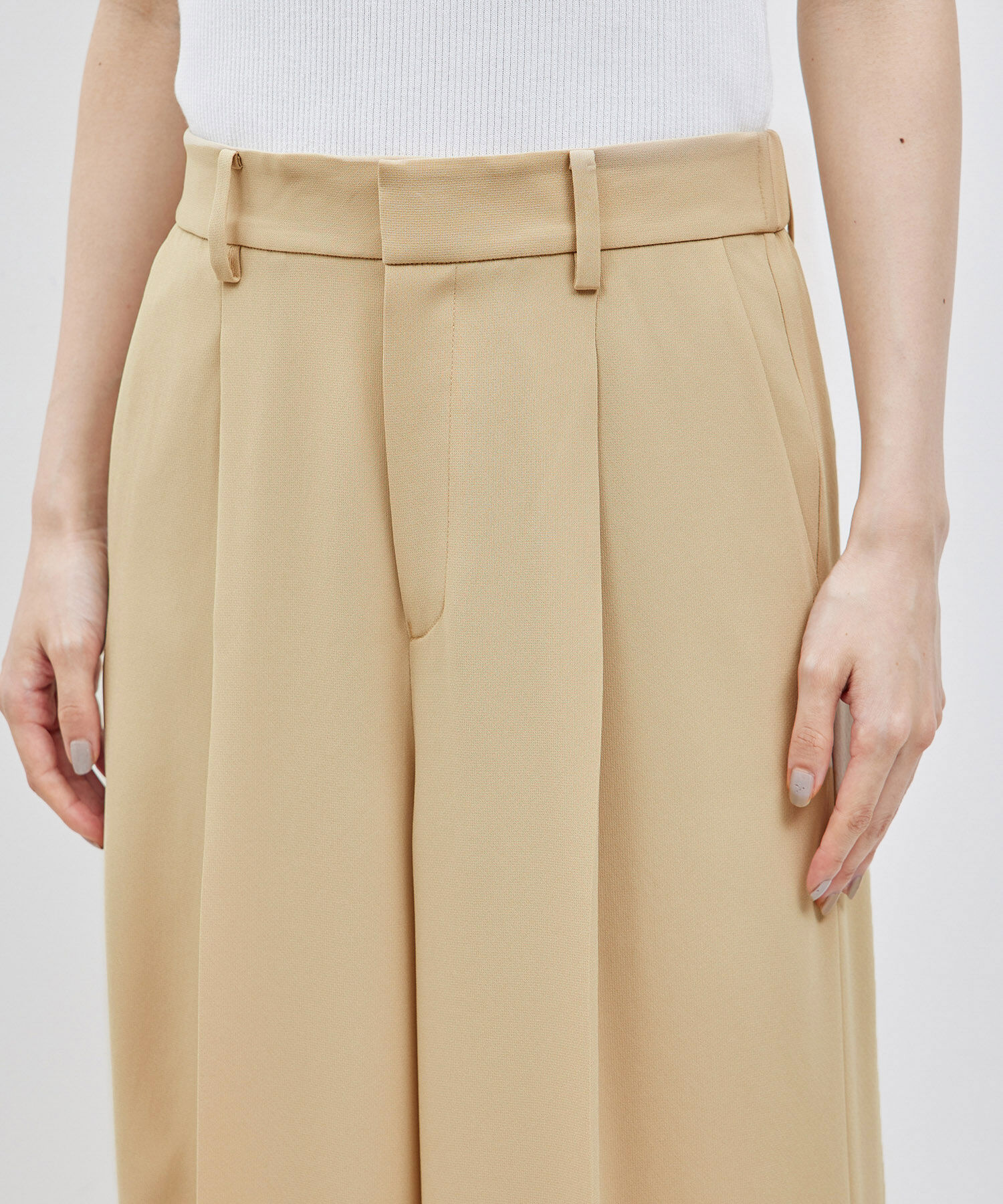 ROPE「トリアセバックサテンワイドパンツ/セットアップ対応【メディア掲載】」|その他|