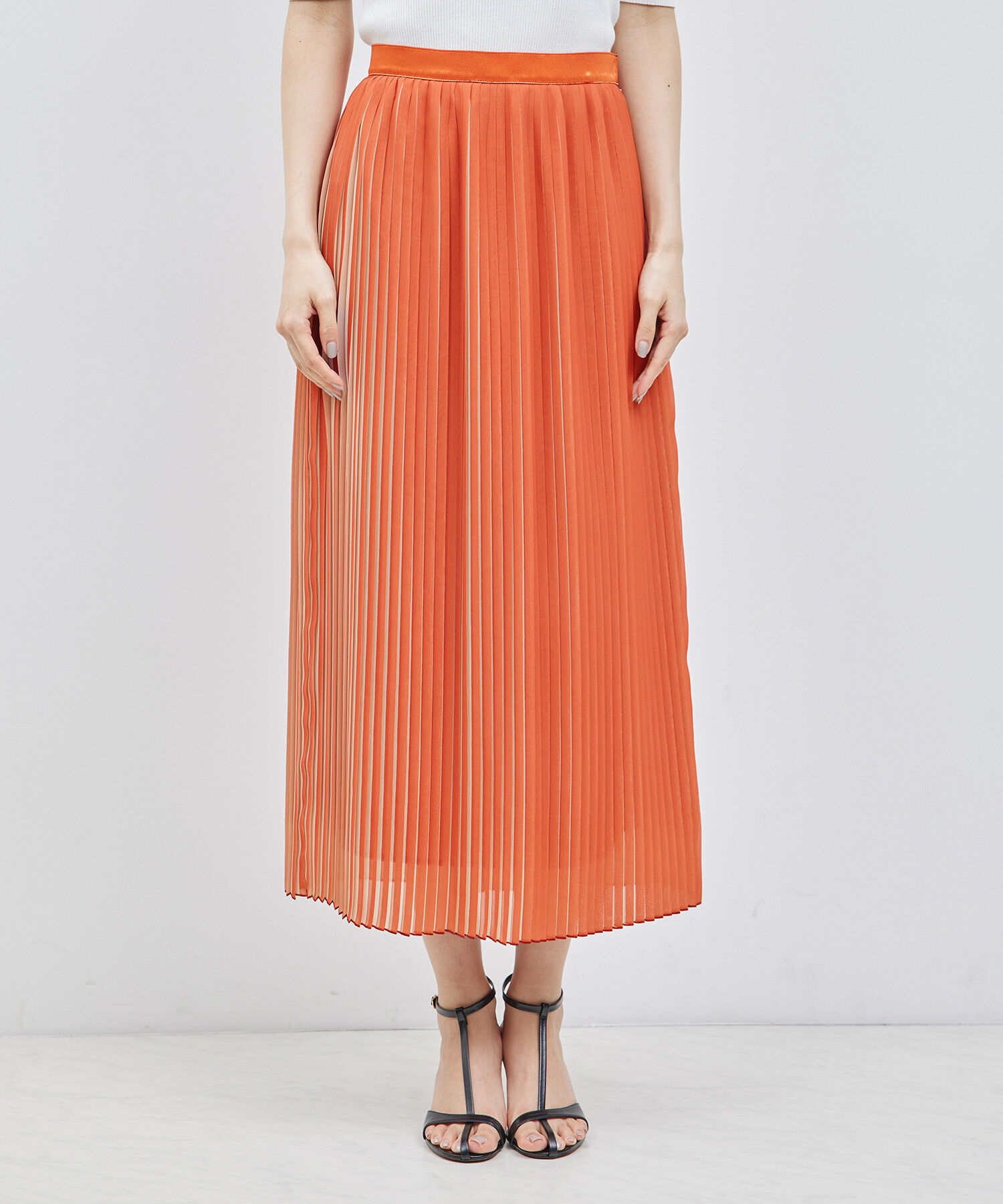 ROPE「プリーツスカート（バイカラー/無地）【メディア掲載】」|スカート|