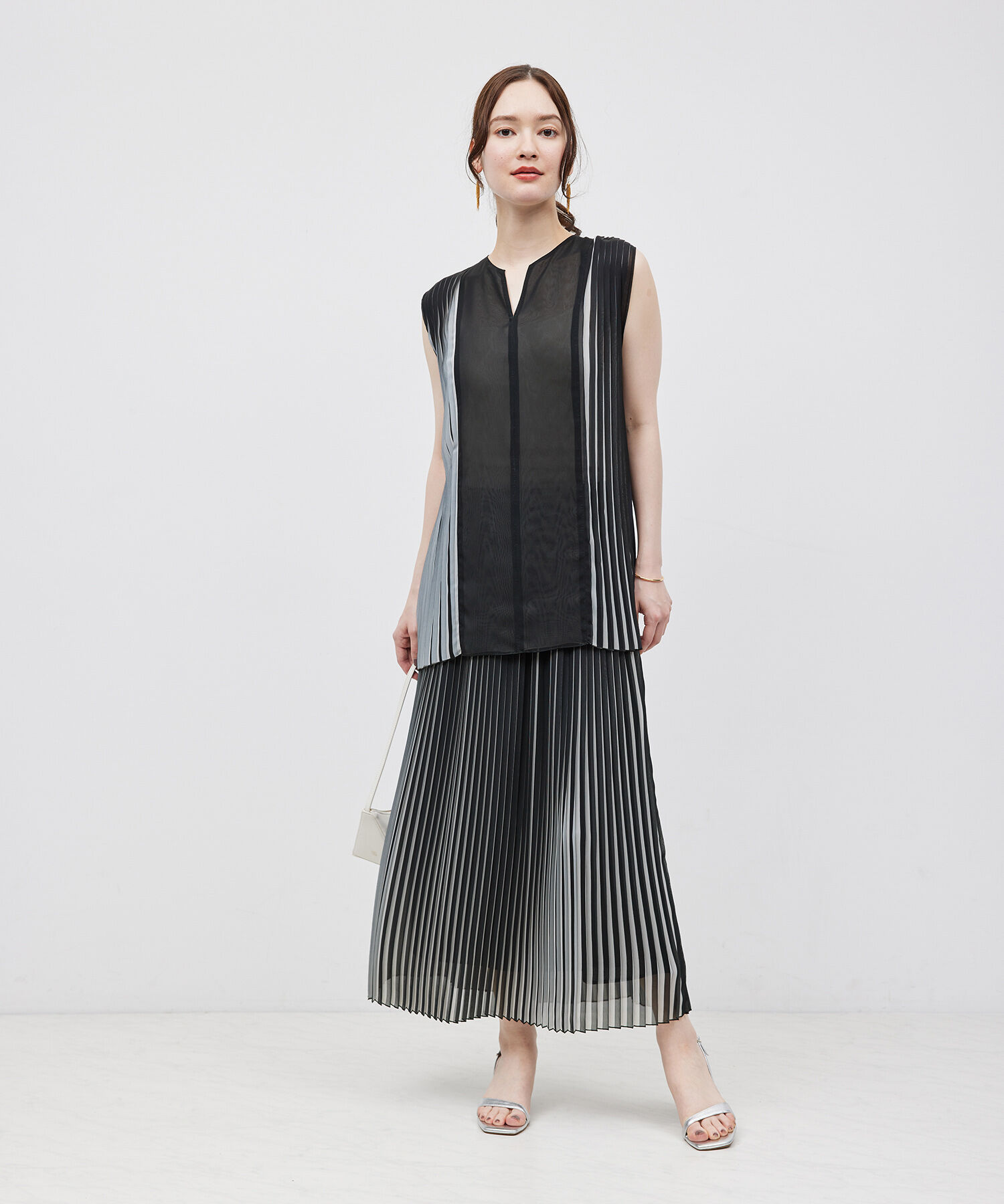 ROPE「プリーツスカート（バイカラー/無地）【メディア掲載】」|スカート|