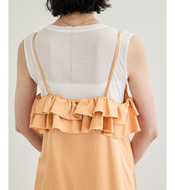 ROPE「【洗える】シャイニーサテンキャミワンピース」|ドレス|